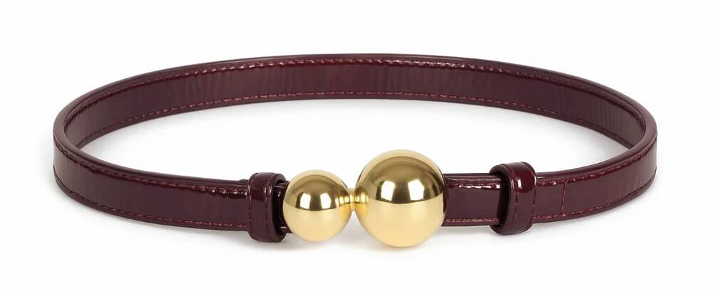 NEW SUNCOO women's amini belt in prune
